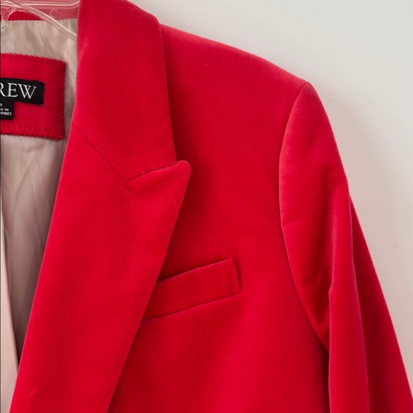 J Crew Cropped double-breasted blazer in stretch velvet Size 4 - Picture 4 of 9